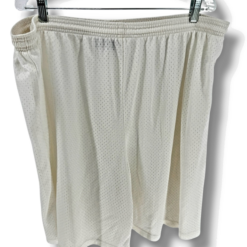 Wilson Classic Mesh Basketball Shorts Men's 3X White Athletic Elastic‎ Waist